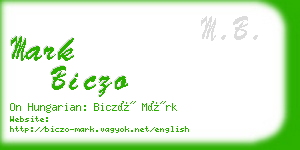 mark biczo business card